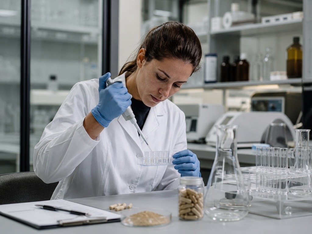 Lab bench and instruments (HPLC, mass-spec)